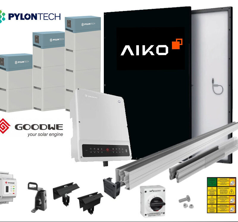 Goodwe Hybridi järjestelmä 3-vaihe aurinkopaneeliteho 7.28kWp, akku 14,21kWh